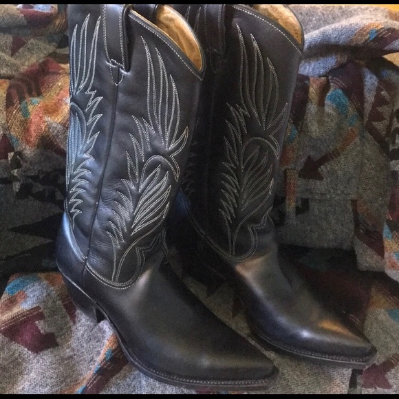 steve madden black cowboy boots